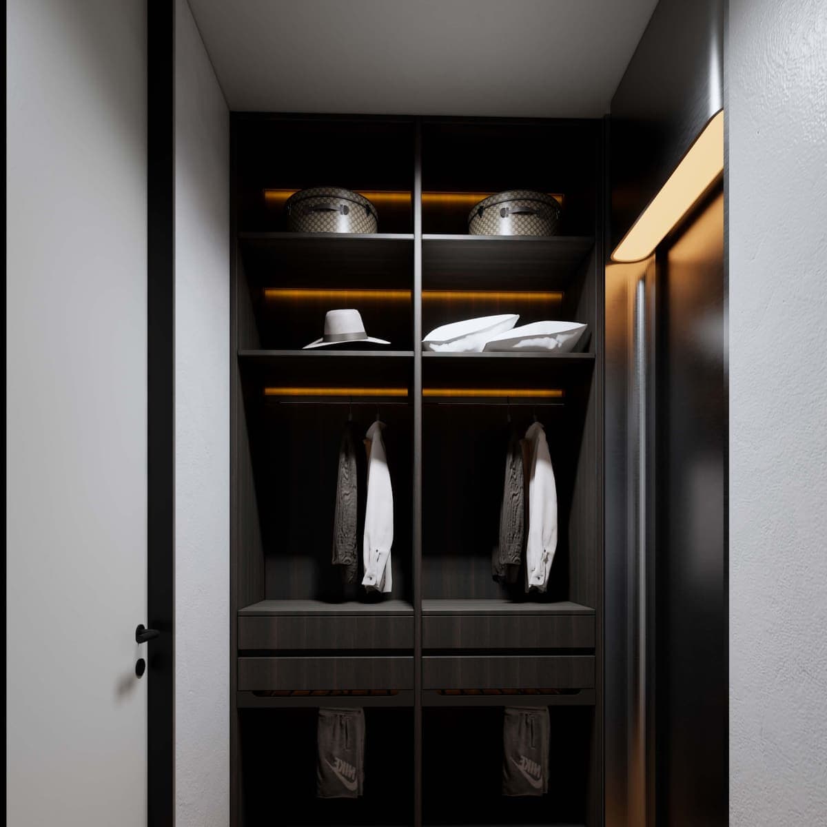 Walk-in wardrobe and storage cabinet project image