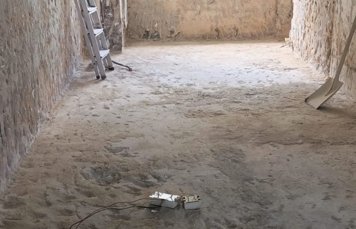 Stripped bare room for JBC demo works scope review
